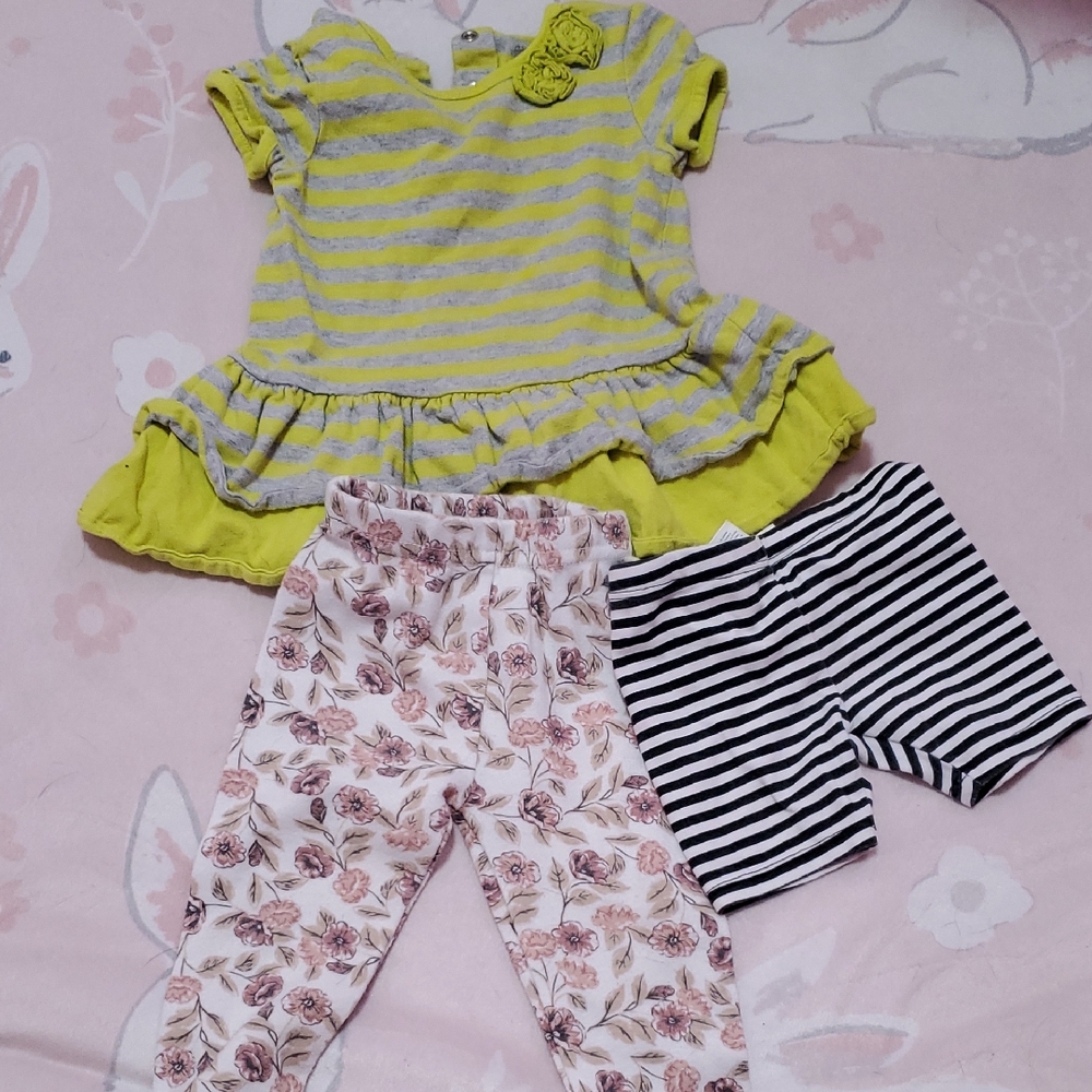 Bundle Of 6-9 Month Baby Girl Clpthes 3 Pieces